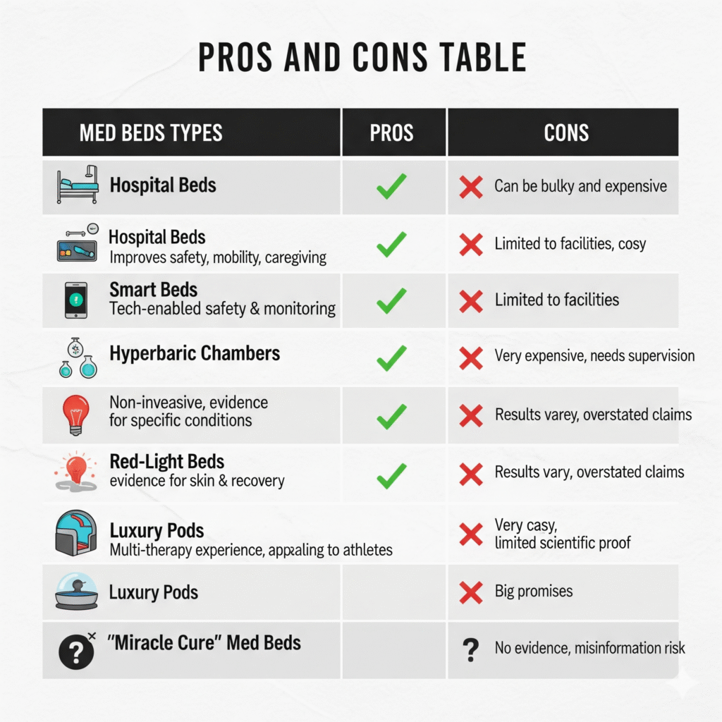 Med Beds Review — What They Are, Types, Price, Pros & Cons, and Alternatives